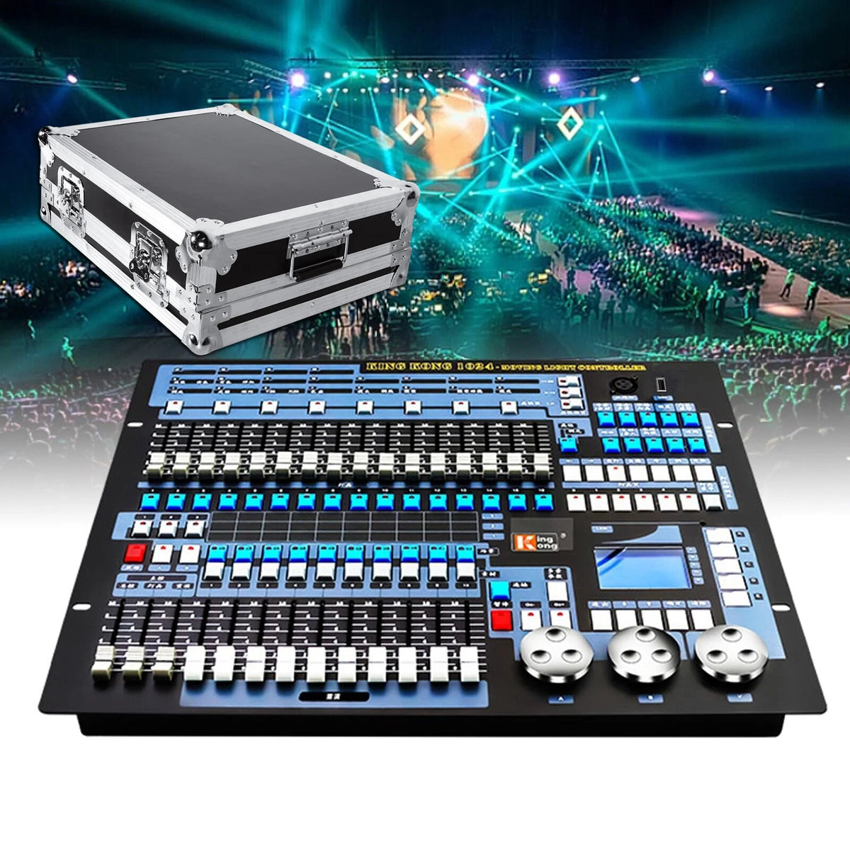 DJ Lighting Controller with Flightcase, Grand Console DMX and MIDI Operator 1024 Channel R778934