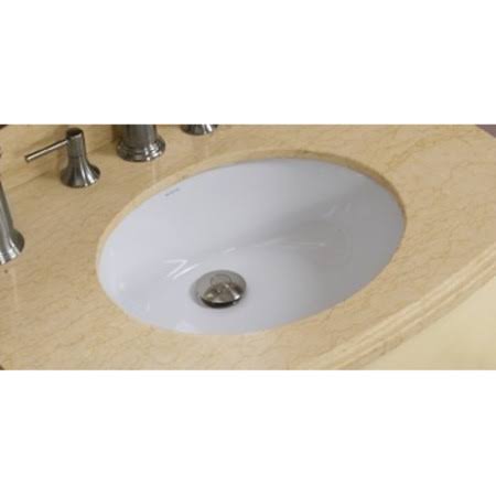 White Oval Undermount Sink U230