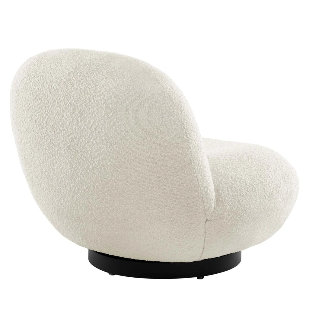 Black Ivory Upholstered Swivel Chair Z402