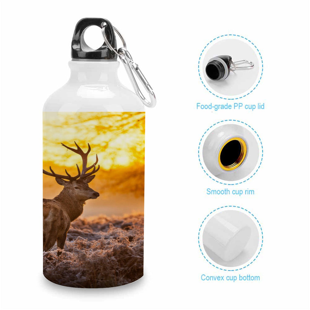 Red Deer 400ml Sport Aluminum Water Bottle with Twist Cap D71759