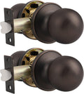 Oil Rubbed Bronze Privacy Door Knobs, 6 Pack W970