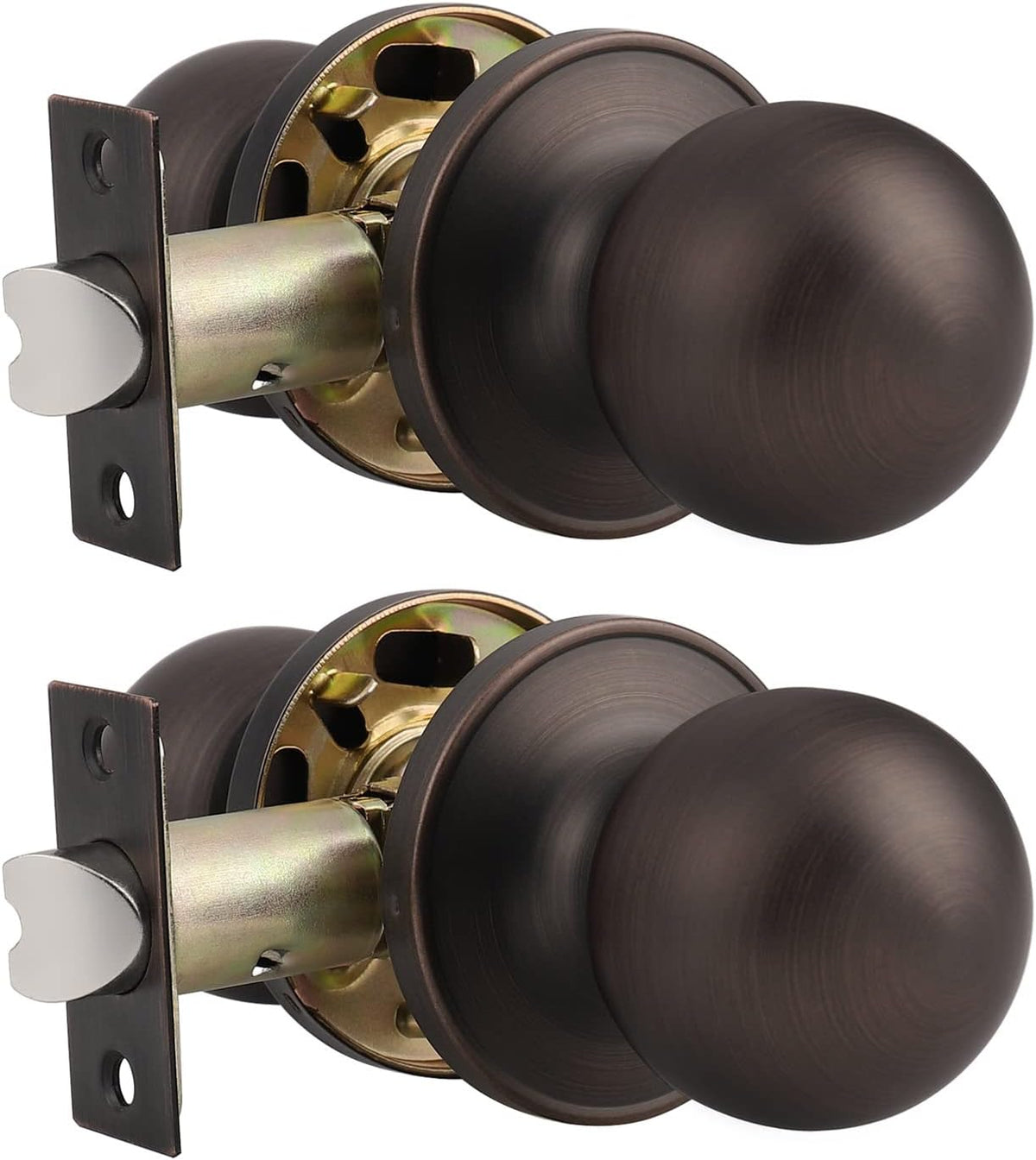 Oil Rubbed Bronze Privacy Door Knobs, 6 Pack W970