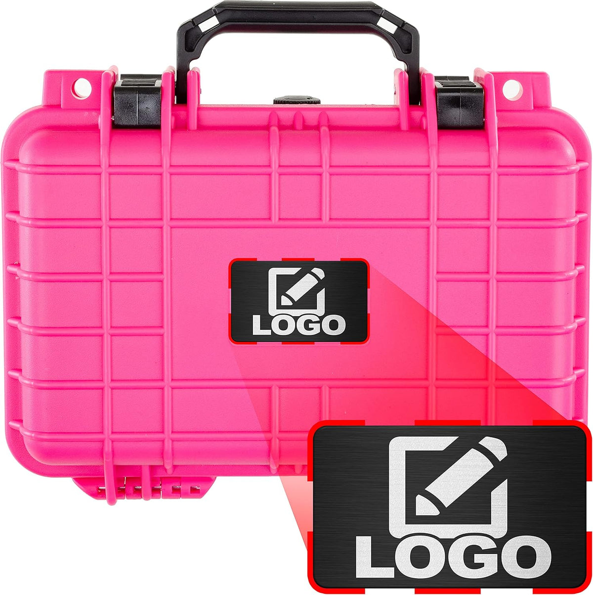 Black Waterproof Hard Case with Foam 11.6 Inch 8.3 Inch 3.8 Inch W237518