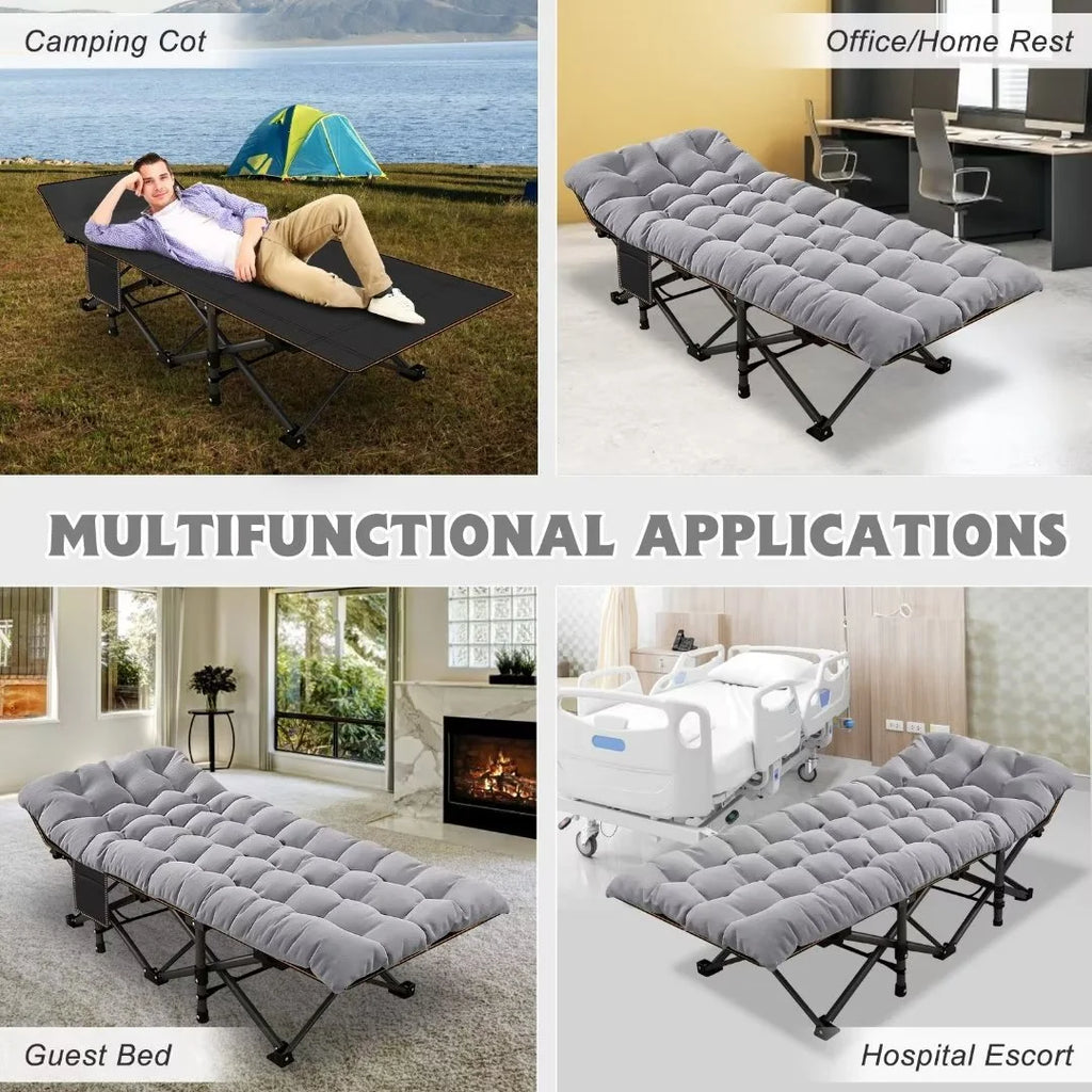Oversized Folding Camping Cot with Carry Bag K56279