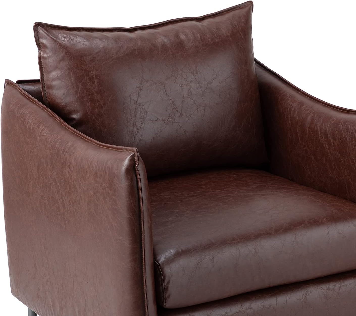 Leather Armchair Set Of 2, Brown X6349