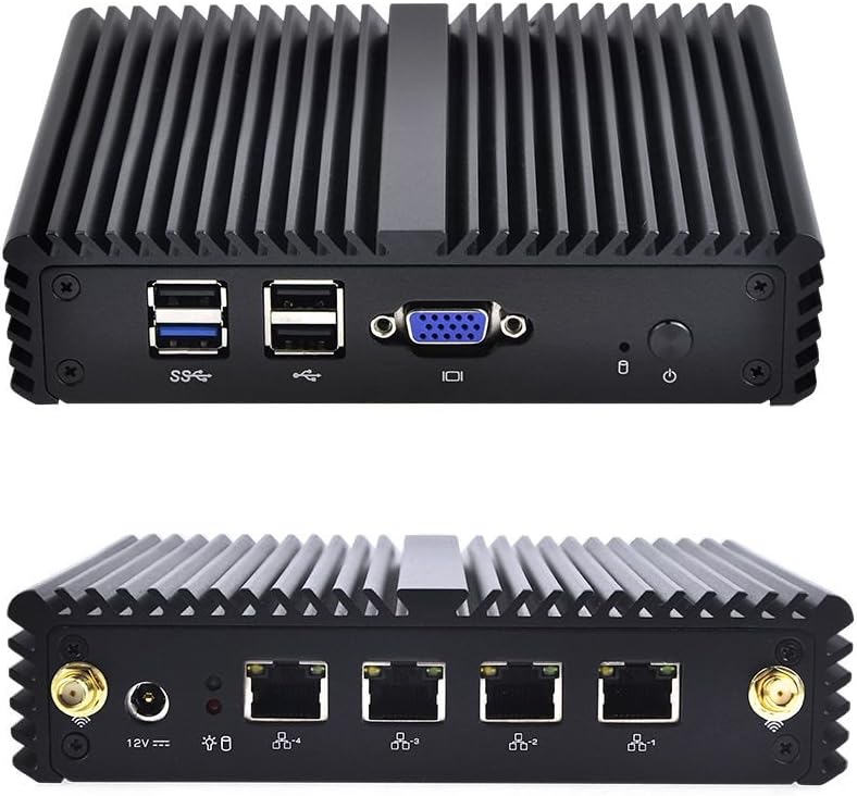 Mini PC with 4 LAN Ports, 8GB RAM 128GB SSD W9583