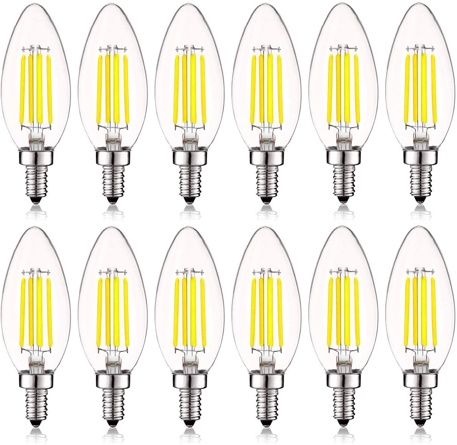 12 Pack Dimmable LED Light Bulbs 5000K Bright White Q193
