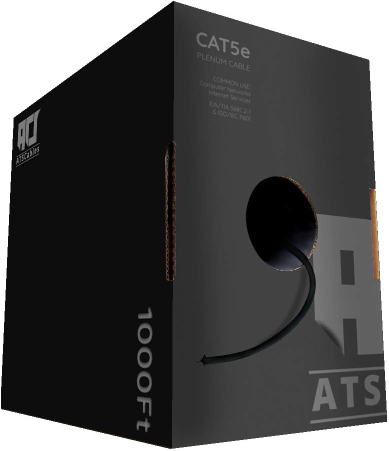 Black 1000FT 24AWG 4Pair Solid Network Cable O63953