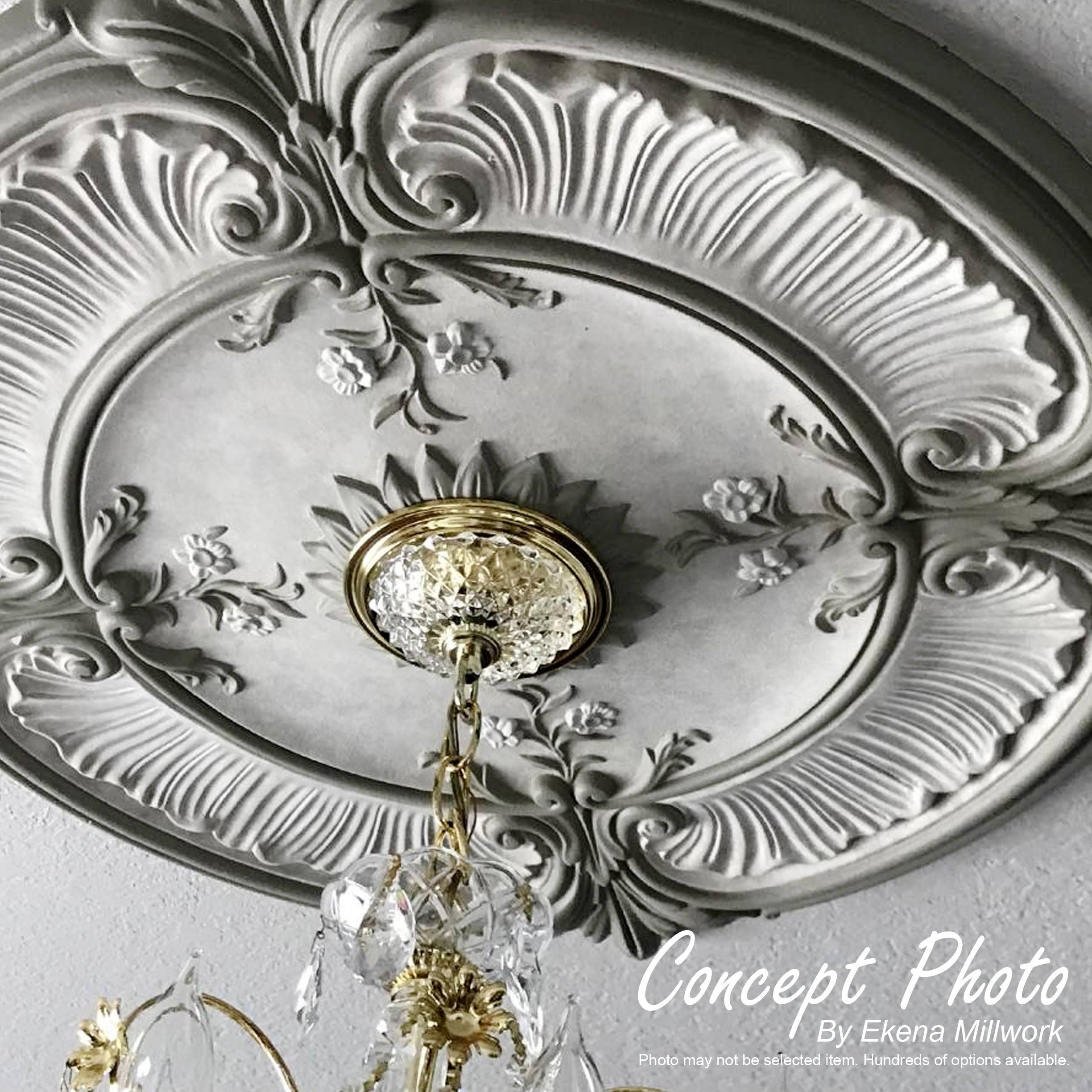 Grape Ceiling Medallion, Hand-Painted Clear Yellow X6928