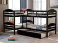Gray Twin L-Shaped Bunk Bed Frame with Trundle X994967