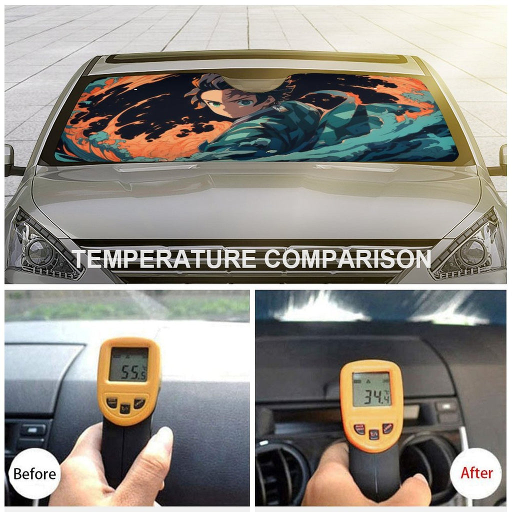 Foldable Reflective Car Windshield Sunshade V68015