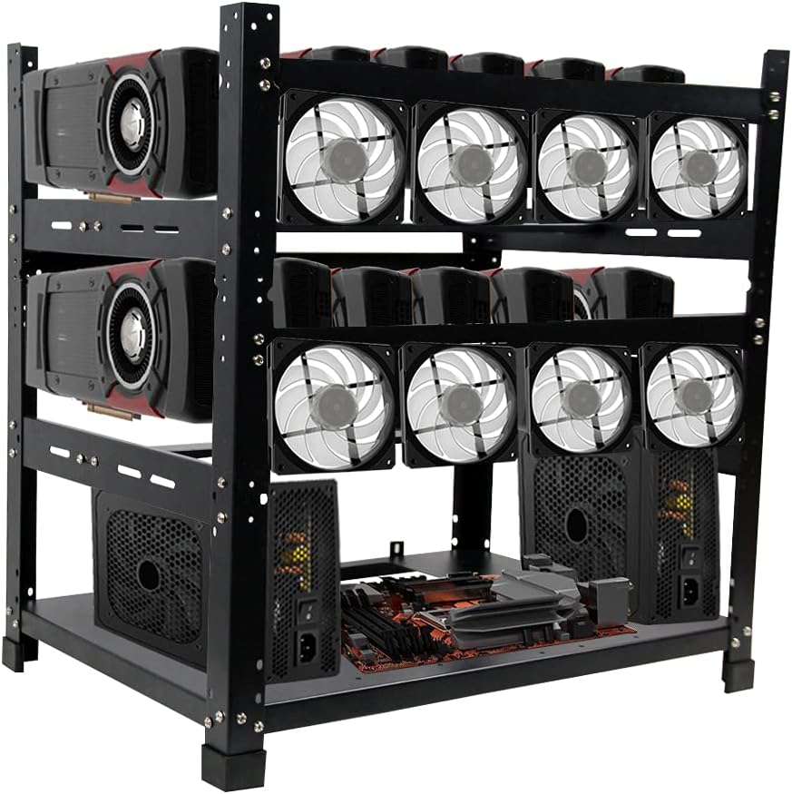 3 Layers Open Mining Frame for 12 GPU Server Rack G6063