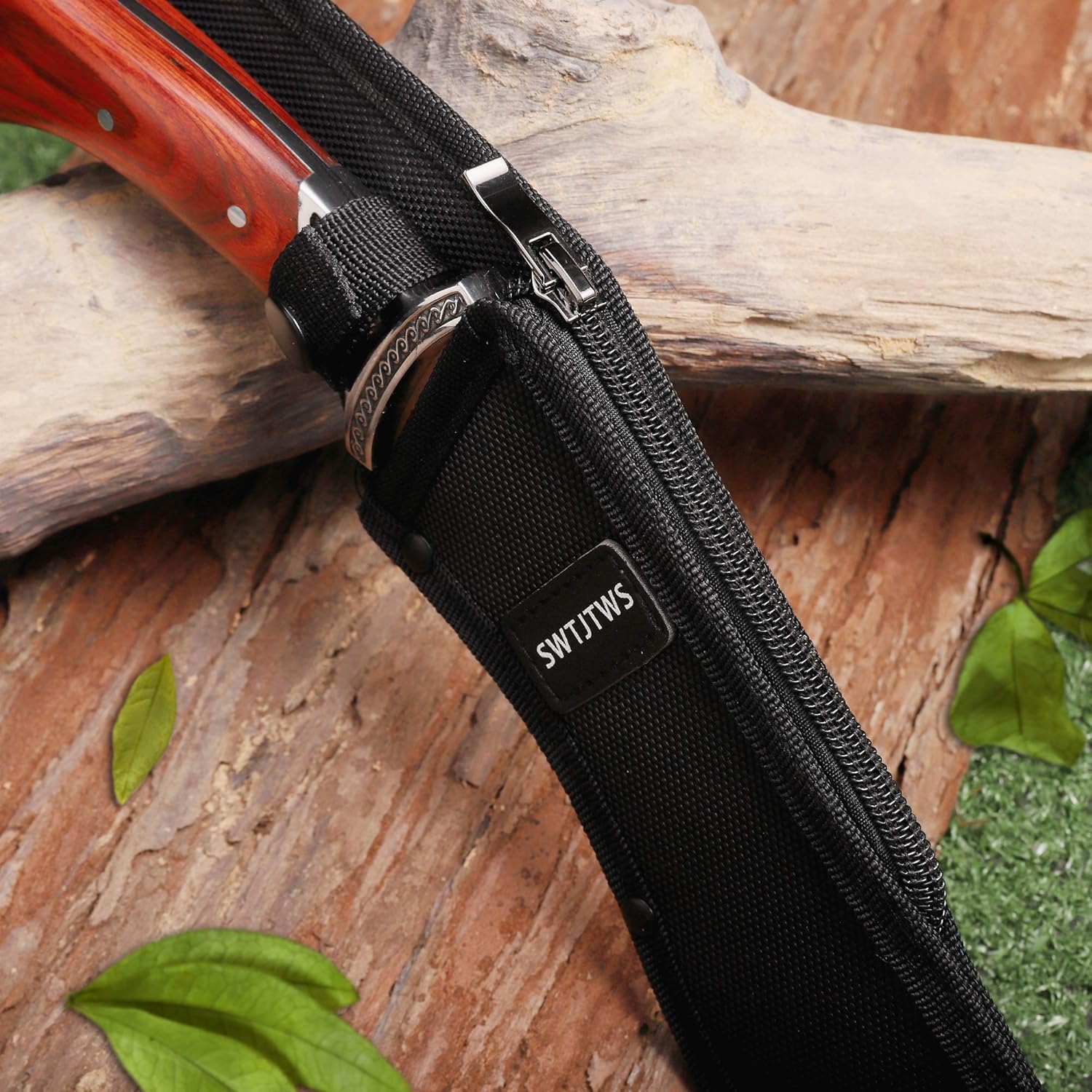 Fixed Blade Jungle Knife with Mahogany Handle G118