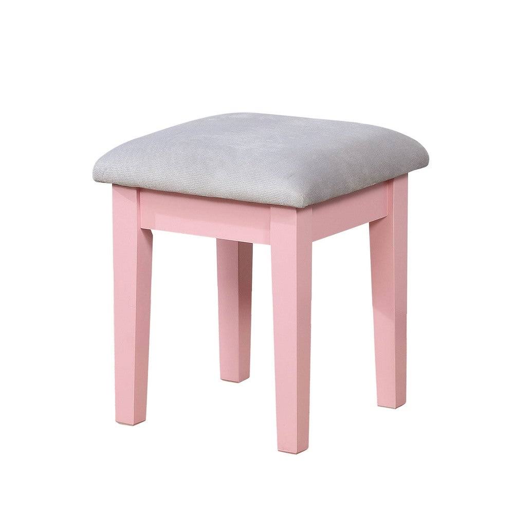 Pink 3-Piece Solid Wood Vanity Set J443