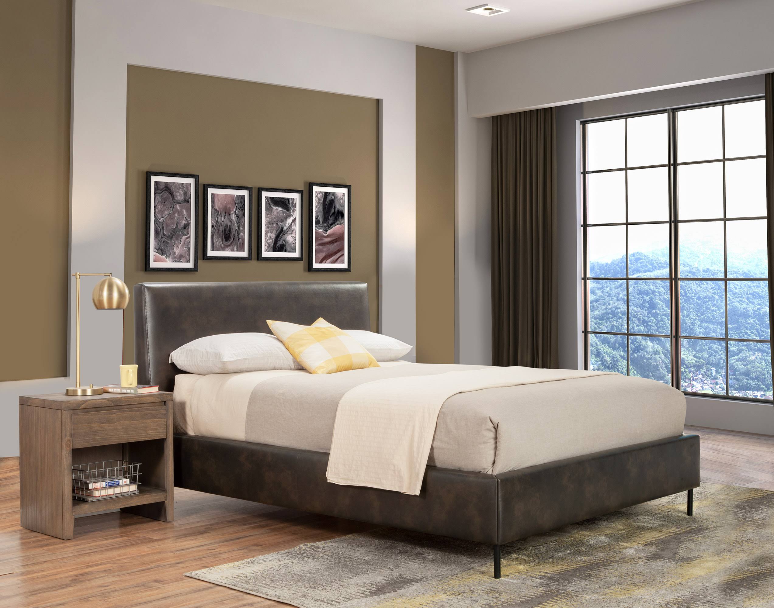 Gray California King Bed V911884