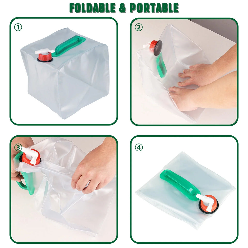 Portable Collapsible Water Container Jug with Spigot 2.6-5.2 Gallon C209221