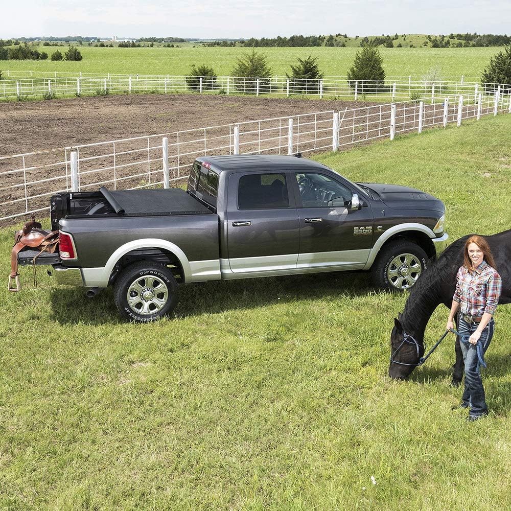 Soft Roll Up Truck Bed Tonneau Cover for Nissan Titan 5' 7" Bed U23984