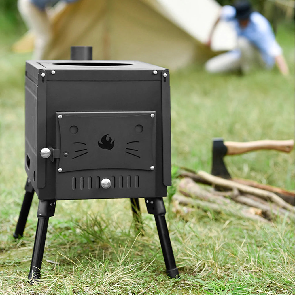 Portable Wood Burning Camp Tent with Chimney O18252