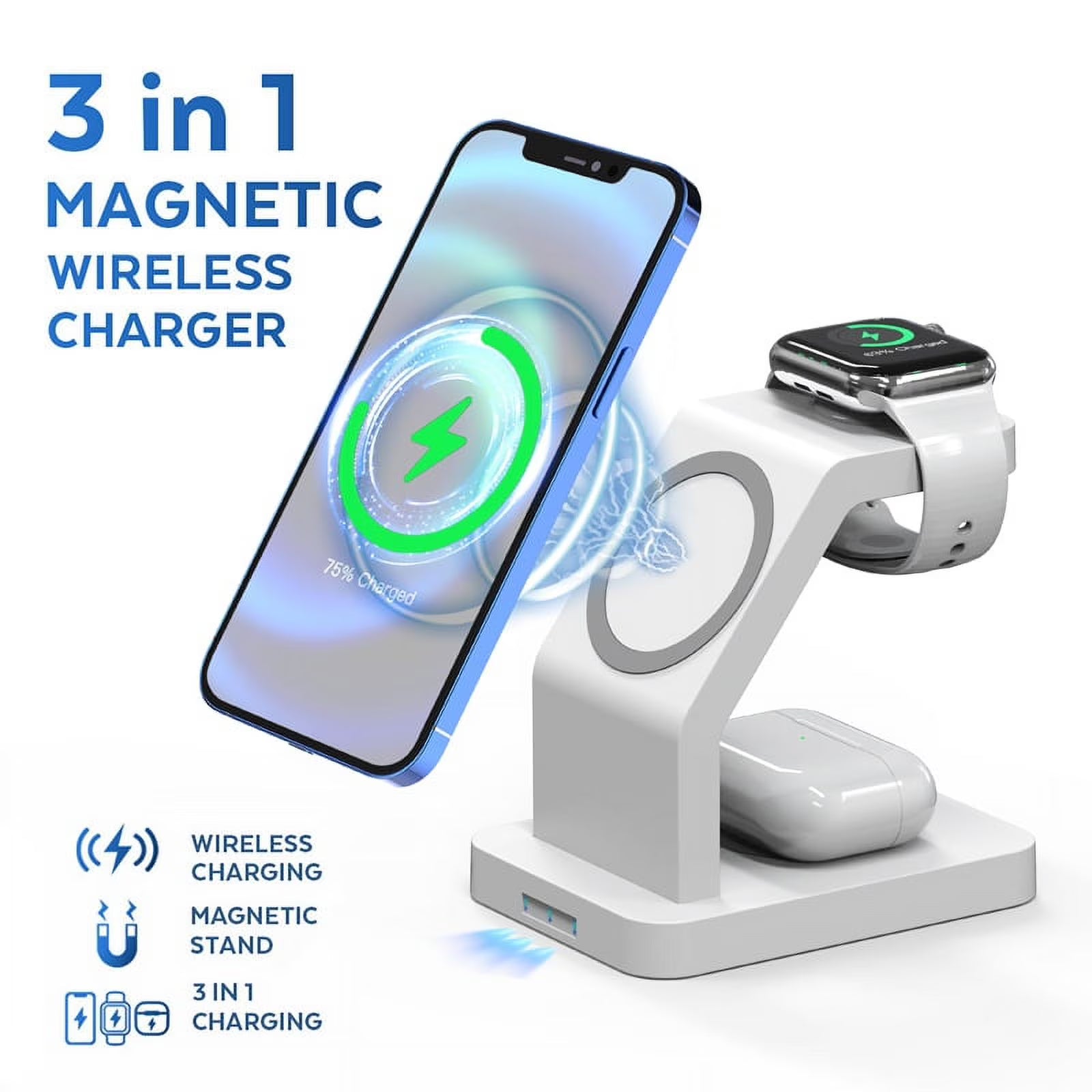 3 in 1 Magnetic Wireless Charger Stand H1911