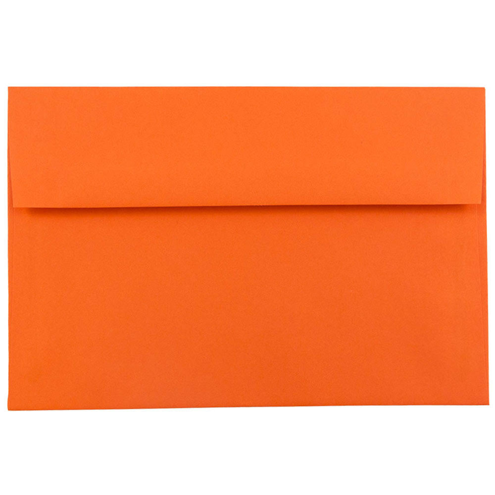 A7 Invitation Envelopes, 5.25 x 7.25, Brite Hue Orange Recycled, 1000/Carton U41213