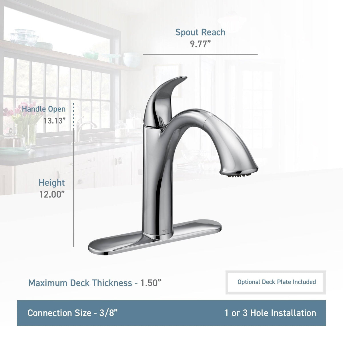 Single Handle Pullout Kitchen Faucet F59456