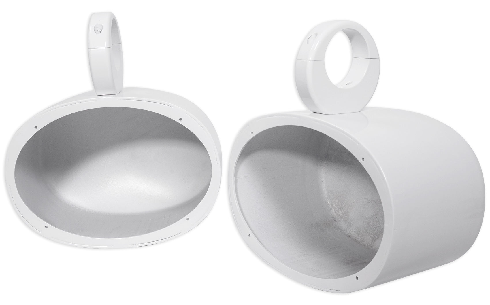 6x9" White Aluminum Wakeboard Tower Speaker Pods with Covers Y96038