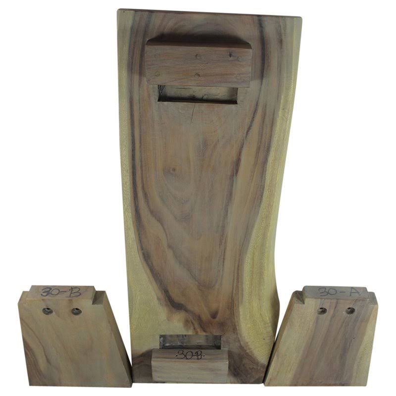Wood Natural Edge Bench 48 in x 17-20 x 18 in H KD Agate Grey Oil E404