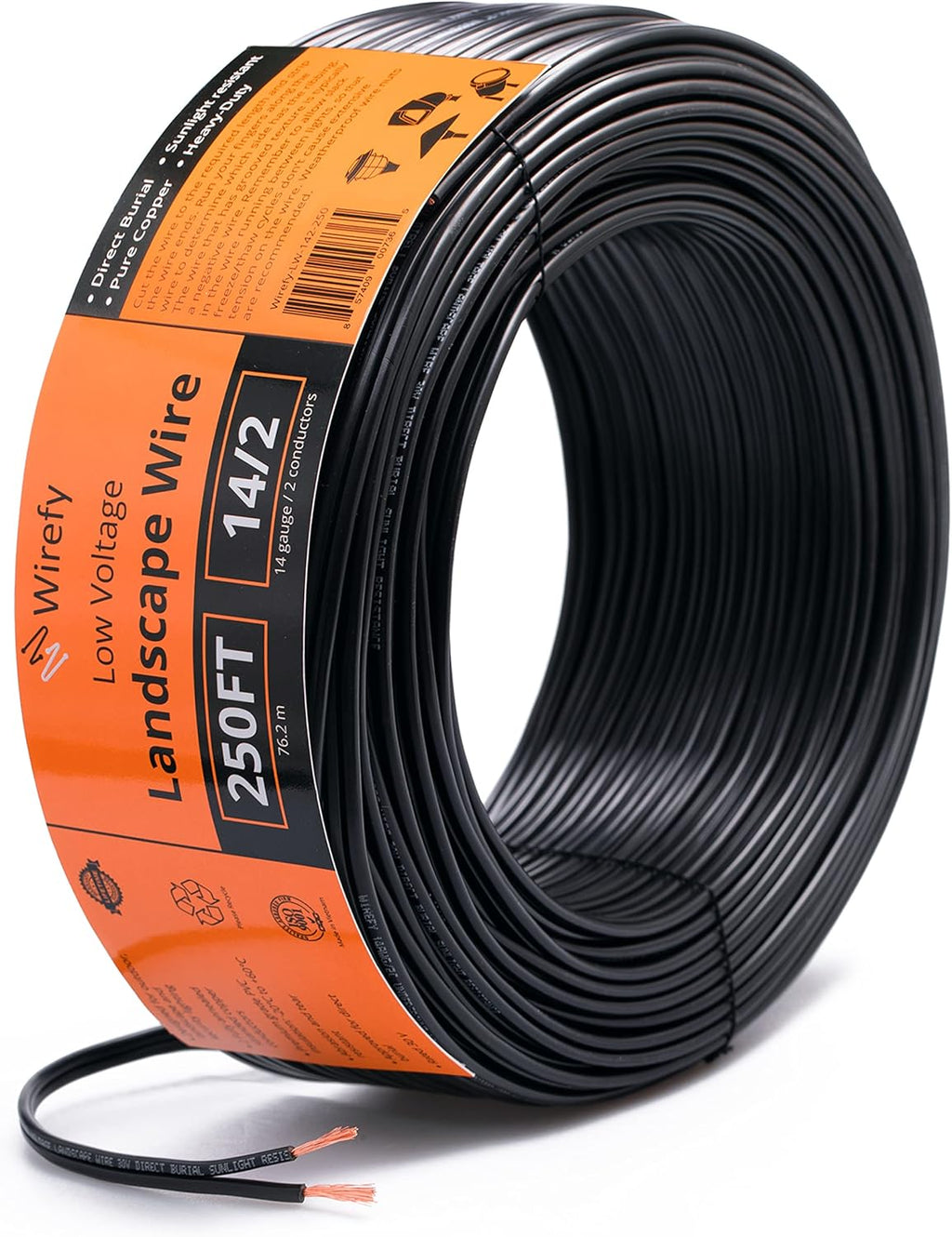 12/2 Low Voltage Landscape Lighting Wire 250 Feet H9091