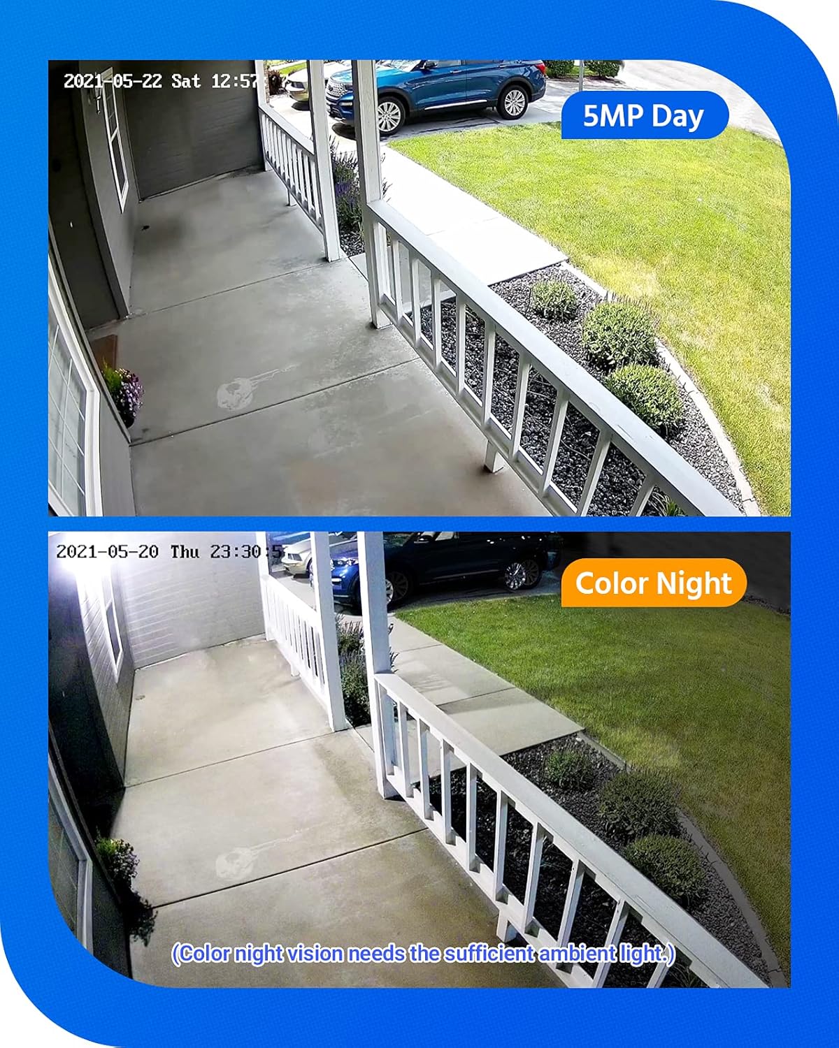 5MP PoE Outdoor Bullet Security Camera with 2.8mm Lens L624513