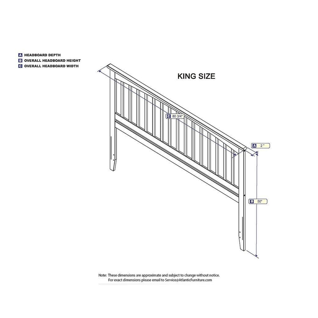 King Espresso Mission Headboard Q958