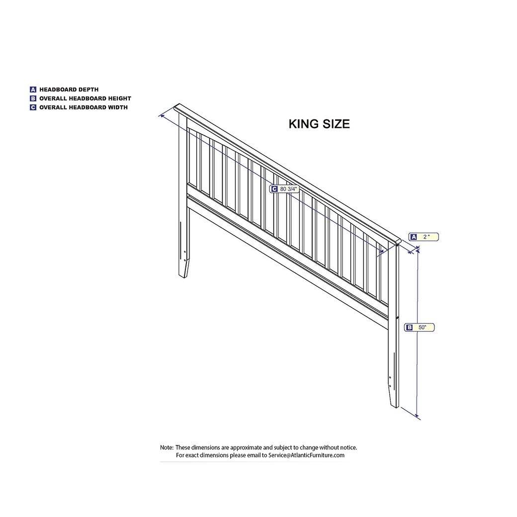 King Espresso Mission Headboard Q958