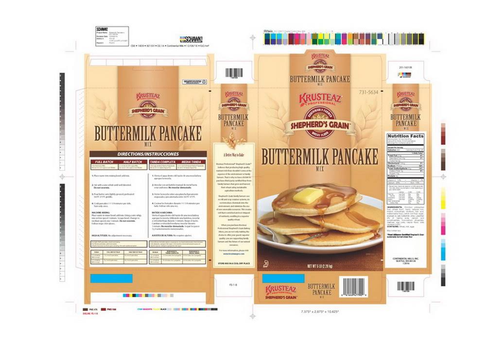Buttermilk Pancake Mix, 5 lb. - 6/Case E717