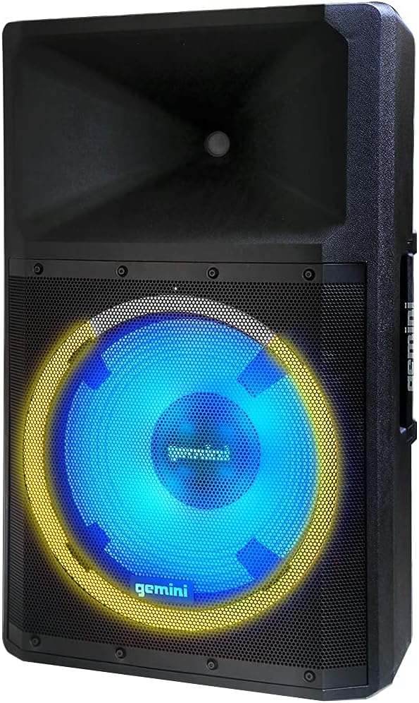 Bluetooth 2200W Peak Speaker with 15 Inch Woofer and LED Party Lights F700