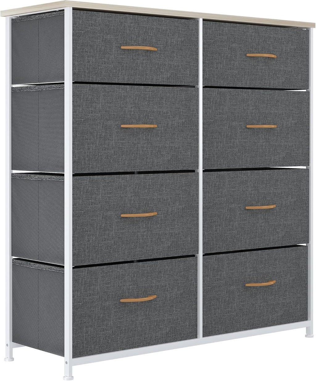 Dark Grey 8 Drawer Fabric Storage Tower M78096