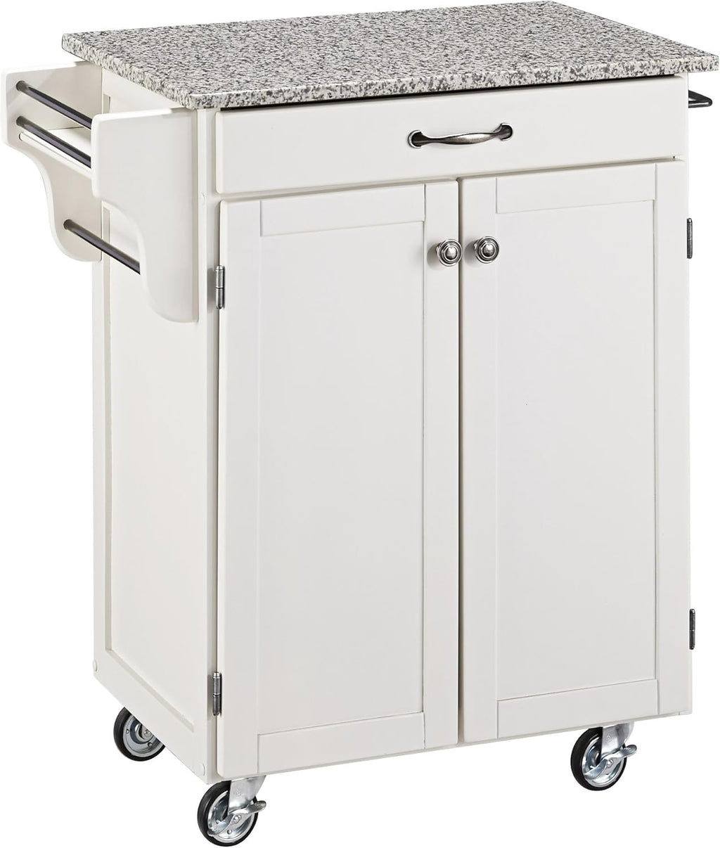 Cherry 2 Door Cabinet Kitchen Cart with Oak Top T761