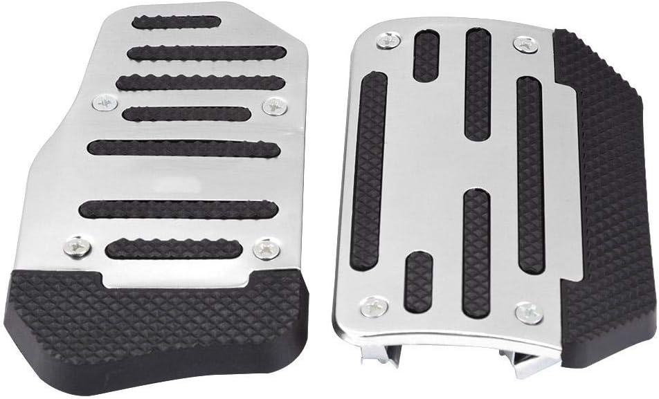 Silver Alloy Nonslip Brake Pedal Cover Y124