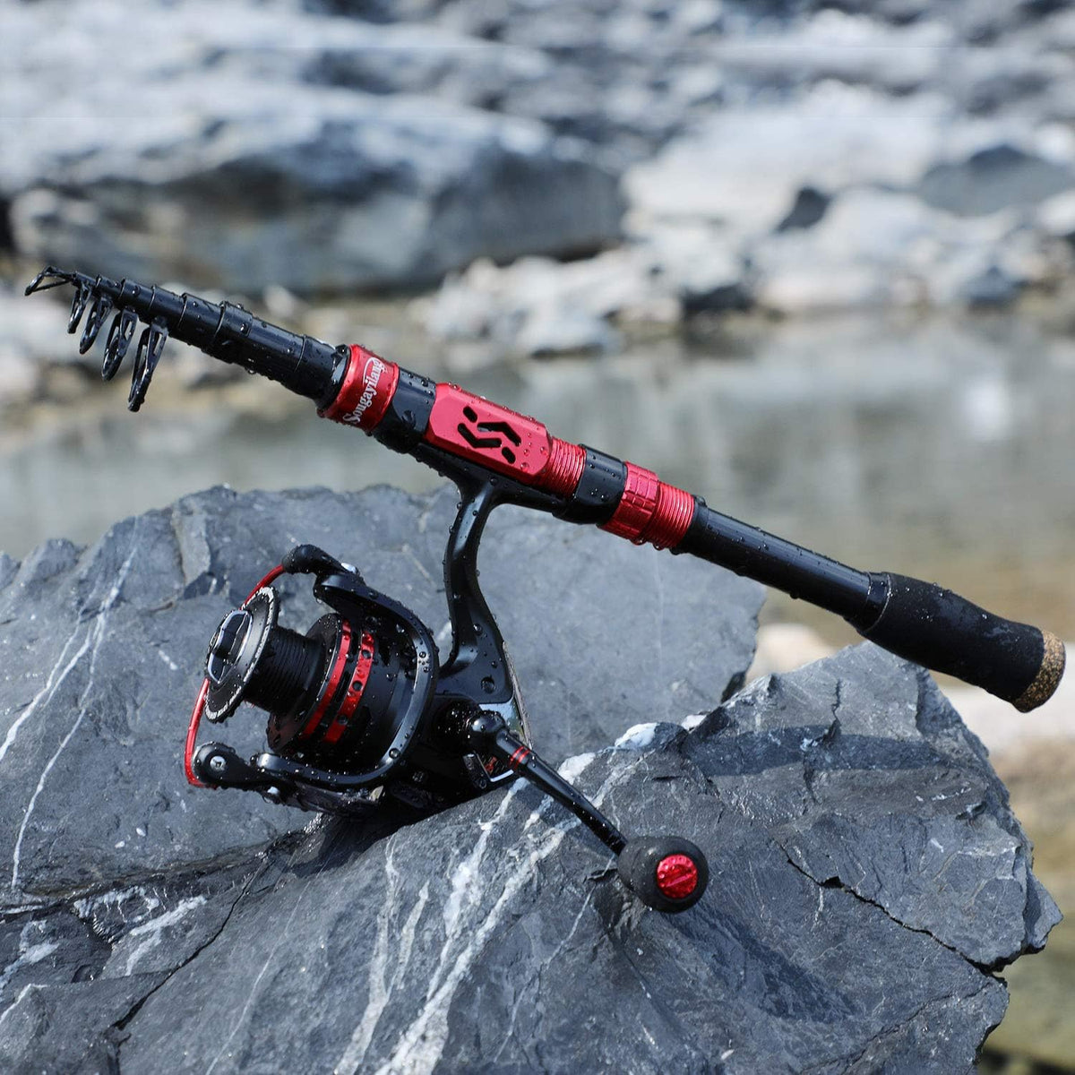 Telescopic Fishing Rod Combos with Spinning Reels Fishing Carrier Bag L149153
