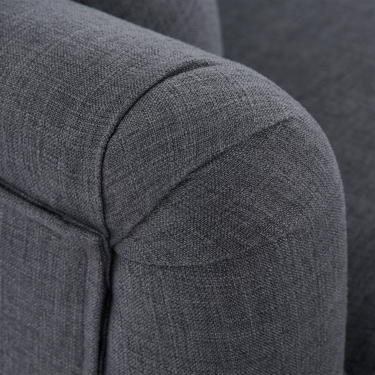 Gray Upholstered Loveseat Sofa with Wooden Legs and Two Throw Pillows W284653