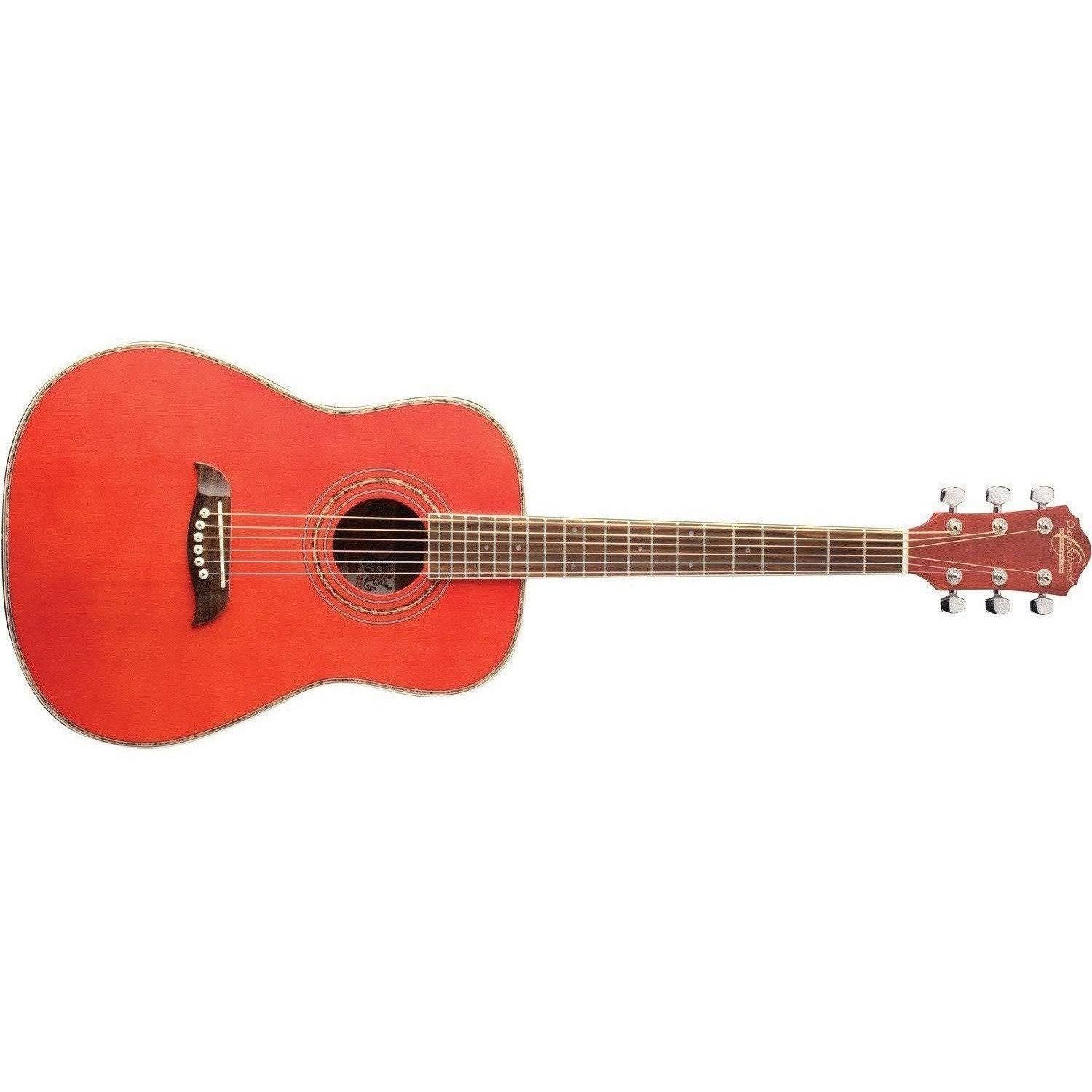 3/4 Acoustic Guitar Trans Red R6787