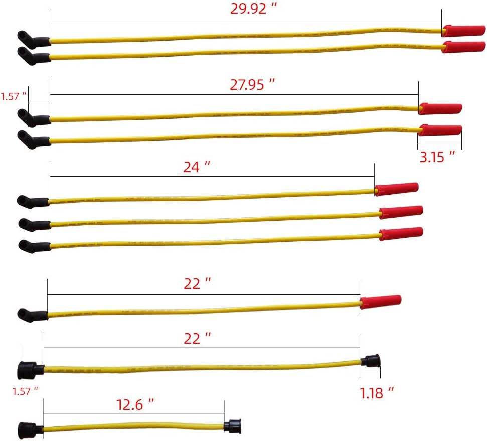 Ignition Distributor Combo Kit with Cap, Rotor and Spark Plug Wires, Pack of 2 R590303