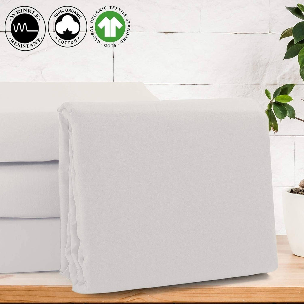 Full Sand Organic Cotton Sateen Flat Sheets S809