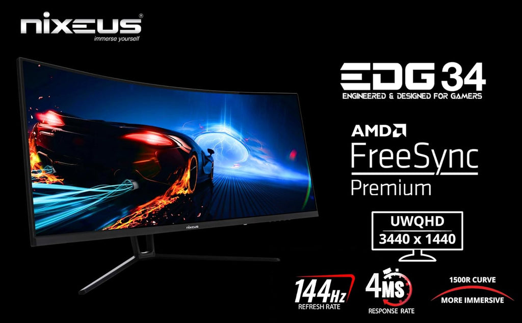 34” Ultrawide 3440 x 1440 144Hz 1500R Curved Gaming Monitor V213228