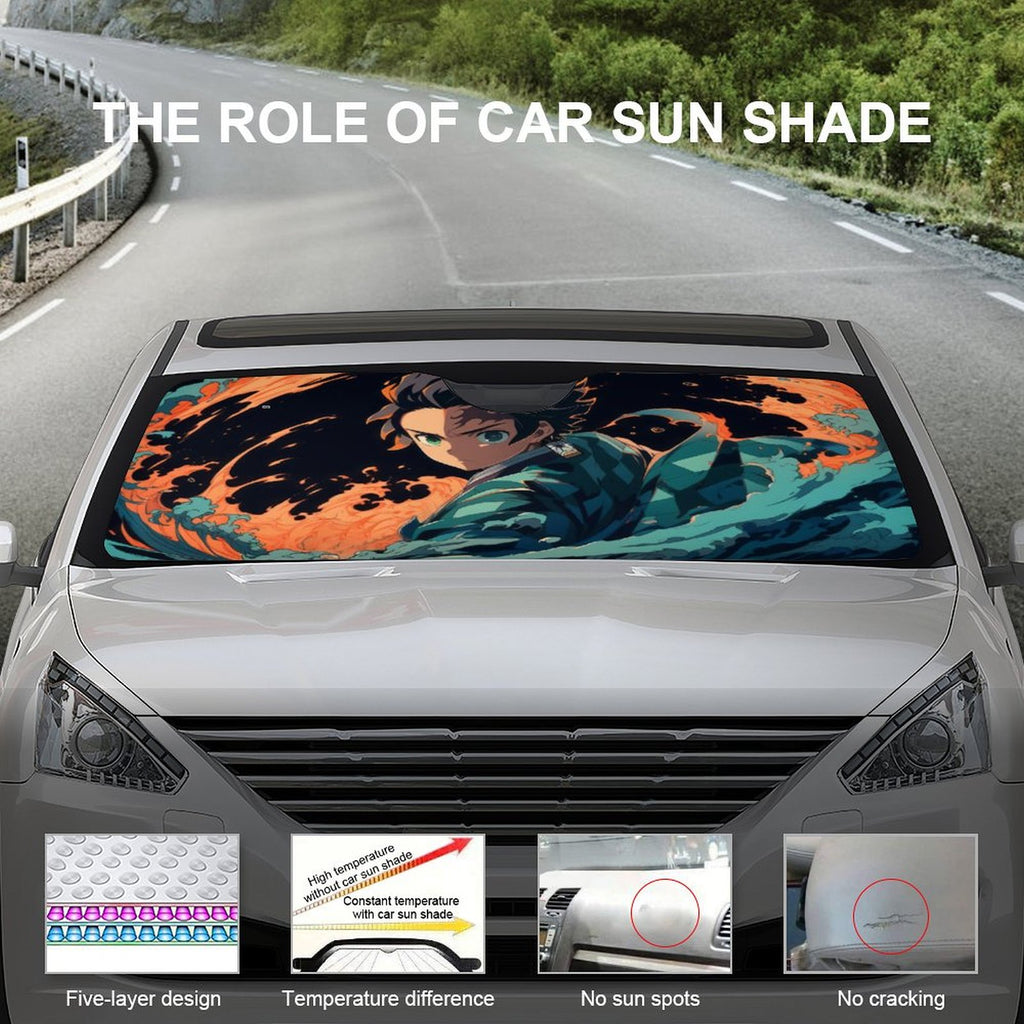 Foldable Reflective Car Windshield Sunshade V68015