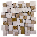 Tan & White Blend Mosaic Tile K787578