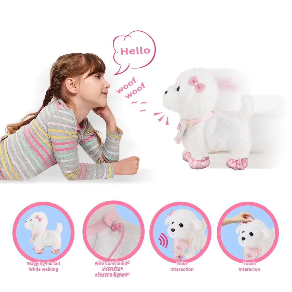 Interactive Plush Pet Dog with Remote Control Leash V2784