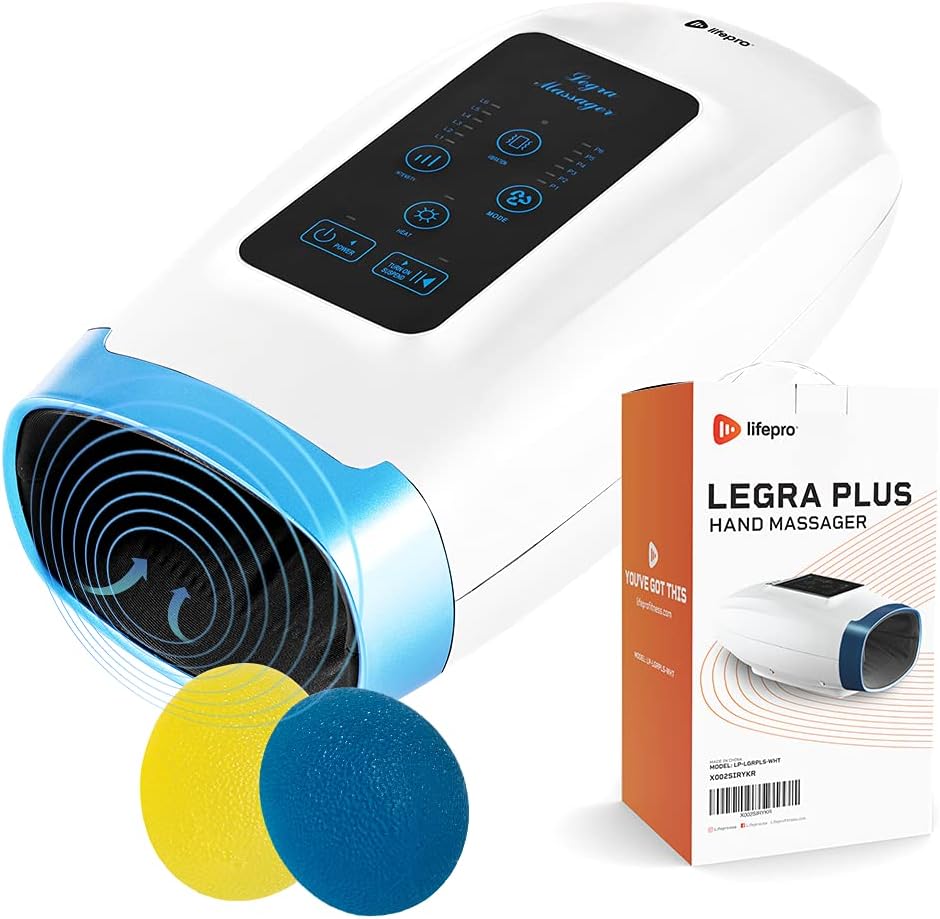 Cordless Electric Hand Massager with Compression and Heat S347