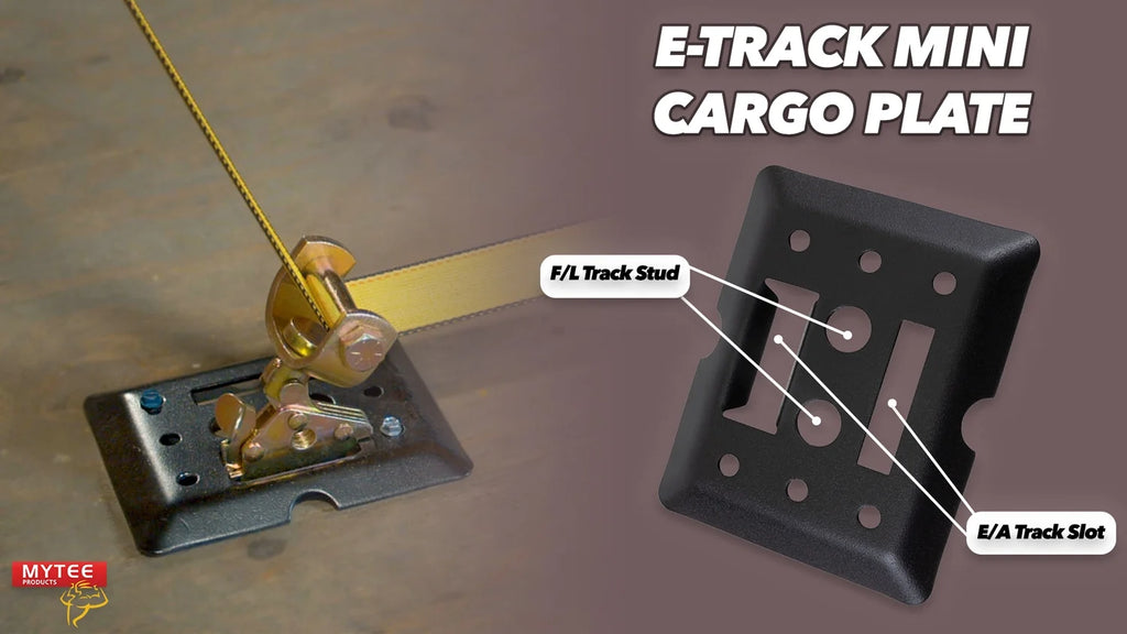 (20 Pack) Black Steel Bolt-on E-Track Tie Down Plates X172936