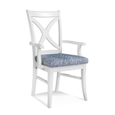 Sand Performance Solid Cross Back Arm Chair I843