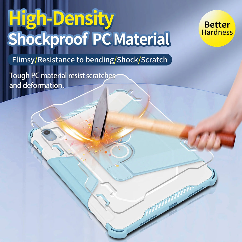 Skyblue Rotating Case for iPad 10th Generation 10.9-inch with Pencil Holder B2225