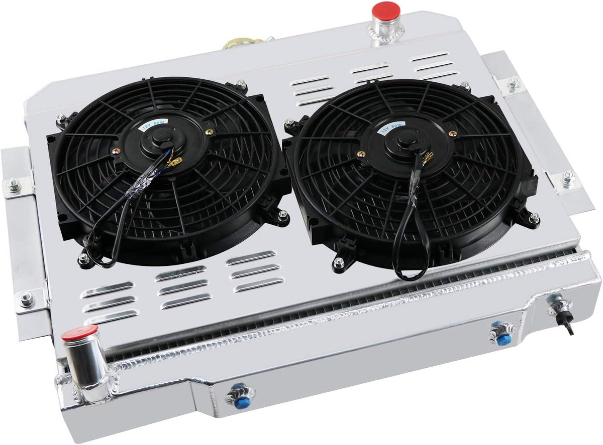 4 Rows All Aluminum Radiator with Shroud and 2x12" Fans B678640